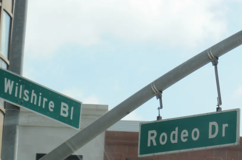 Placa da famosa Rodeo Drive