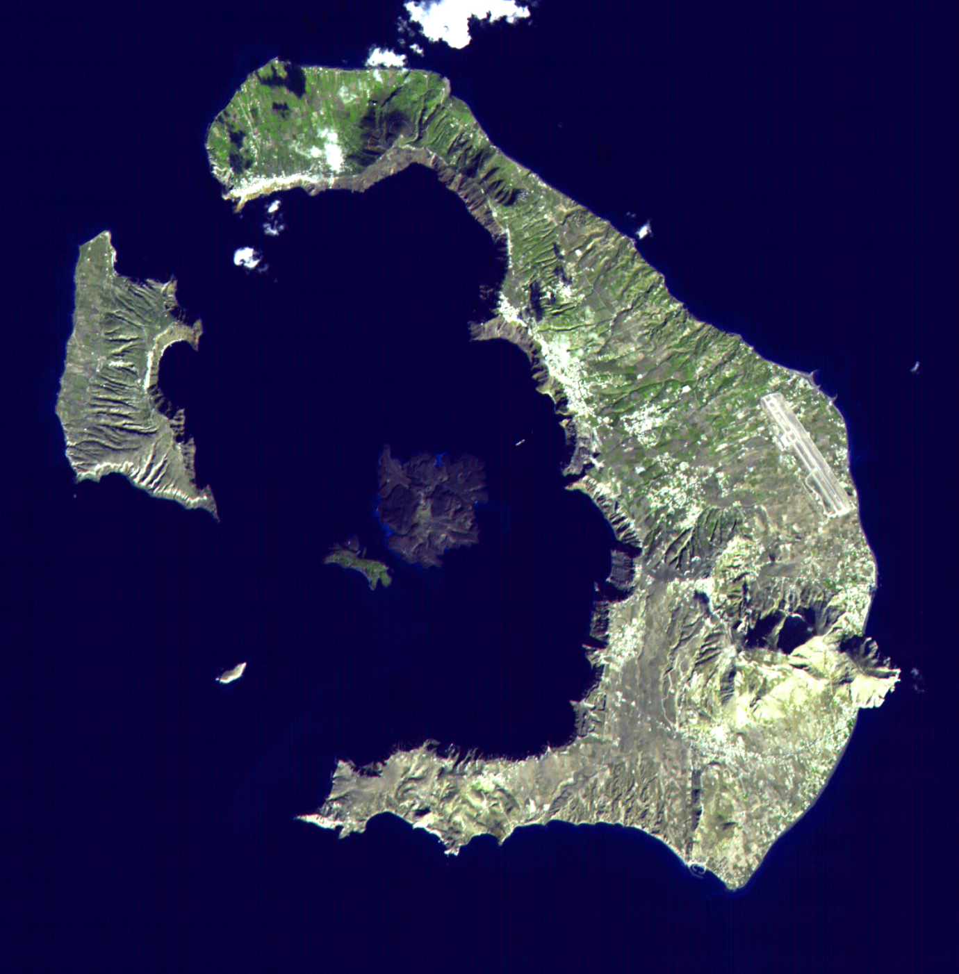 Santorini - Foto de satélite (NASA)