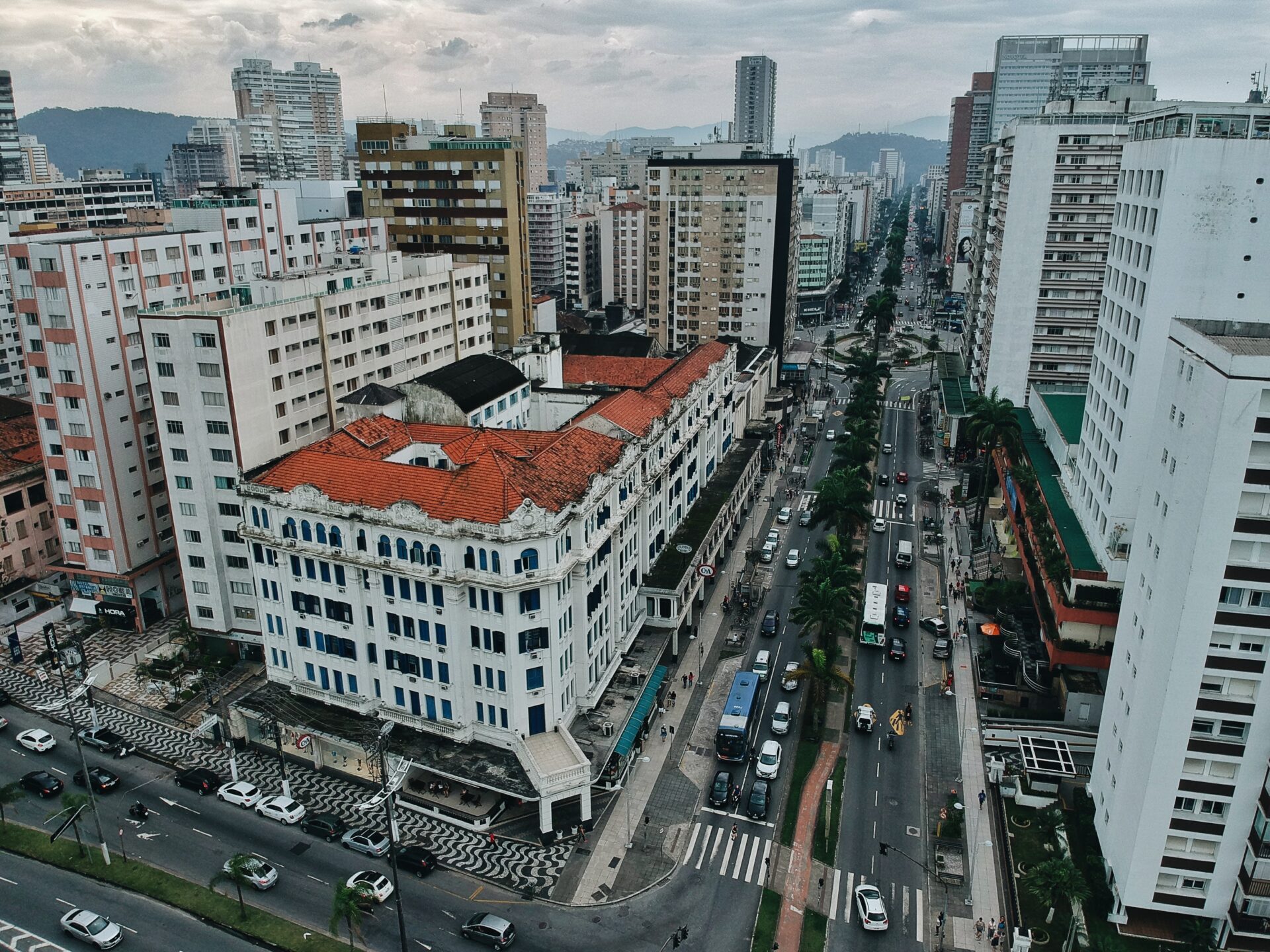 Centro de São Paulo com arquitetura moderna