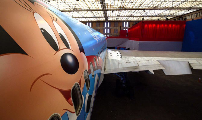 Aviao dos Sonhos TAM - Detalhe do rosto da Minnie